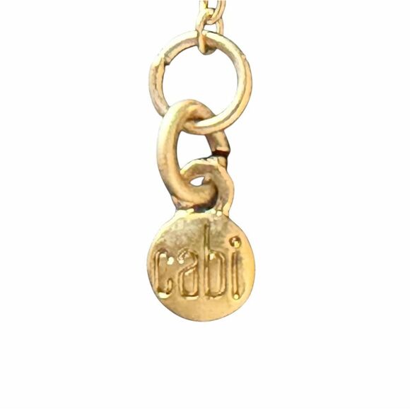 New CAbi Gold and Silver Coin Pendant Medallion Necklace w/Rhinestones - Picture 7 of 8